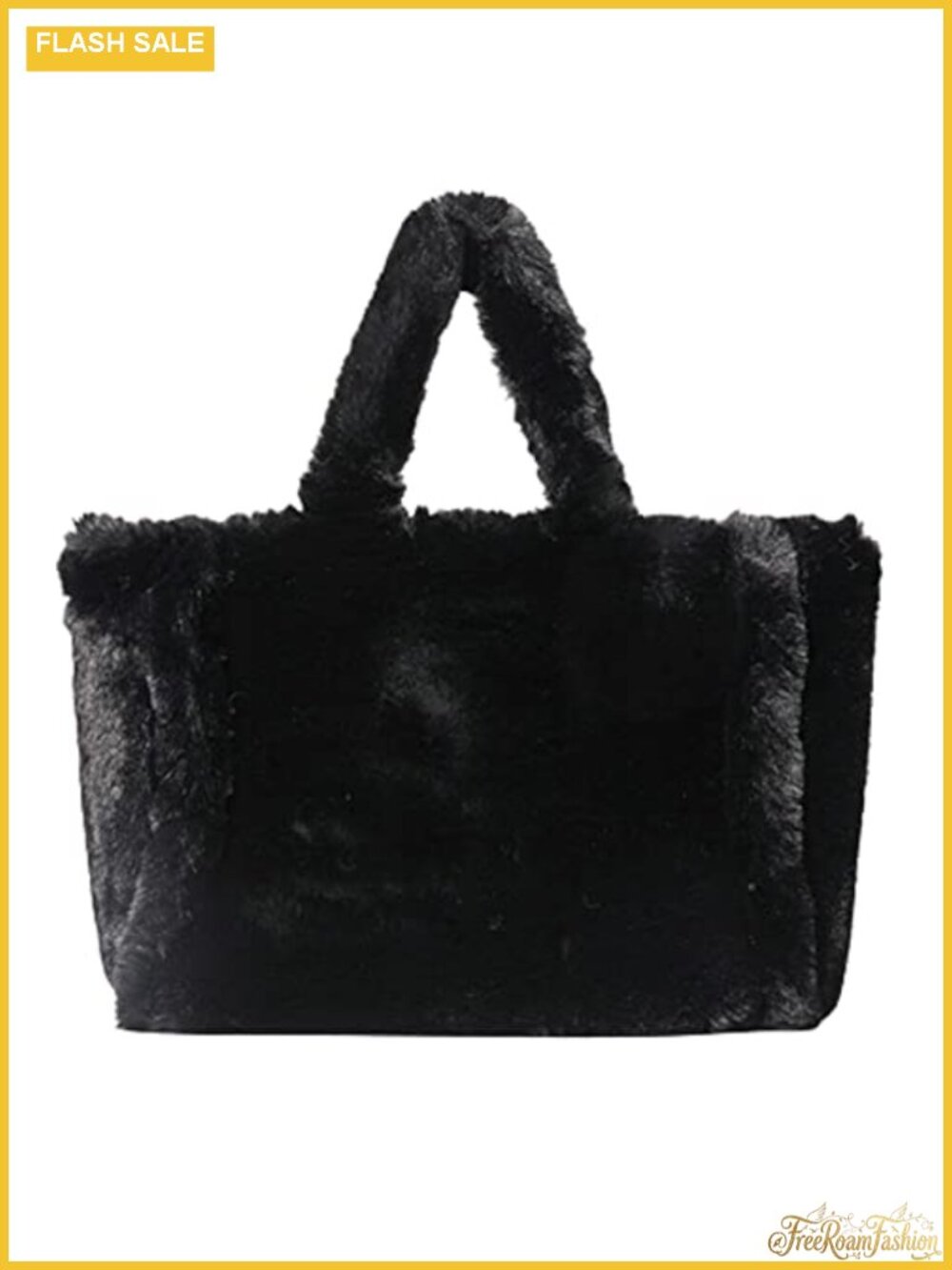 Fluffy Faux Fur Tote Bag Large Capacity Shopping Shoulder Bag for Women